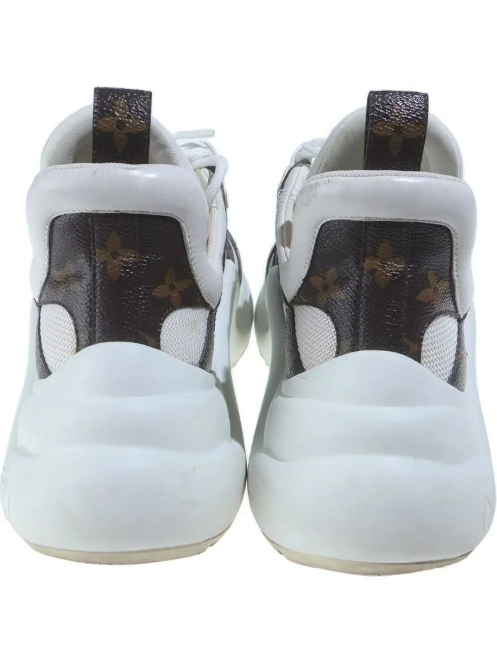 Louis Vuitton Arclight Line Platform Sneakers White Mesh Xleather